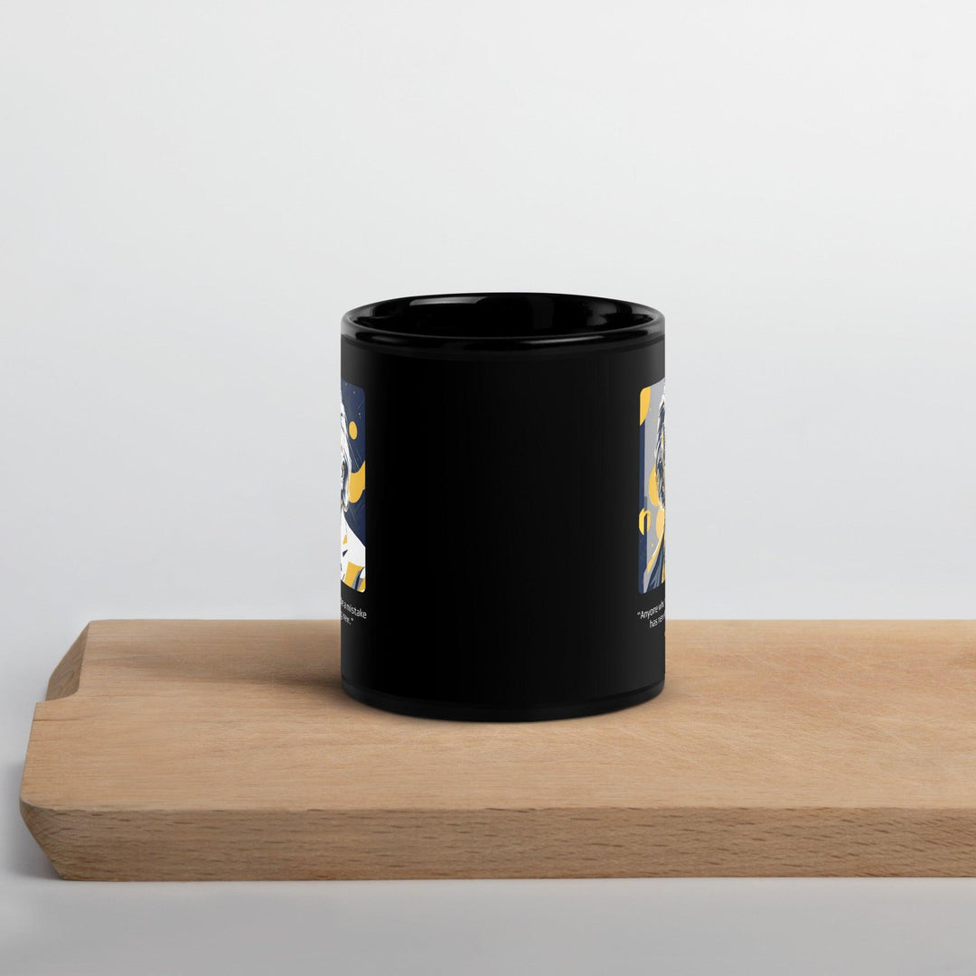 Black Glossy Mug: "Anyone who has never made a mistake has never tried anything new." (Einstein) - LeadershipQuotes.com