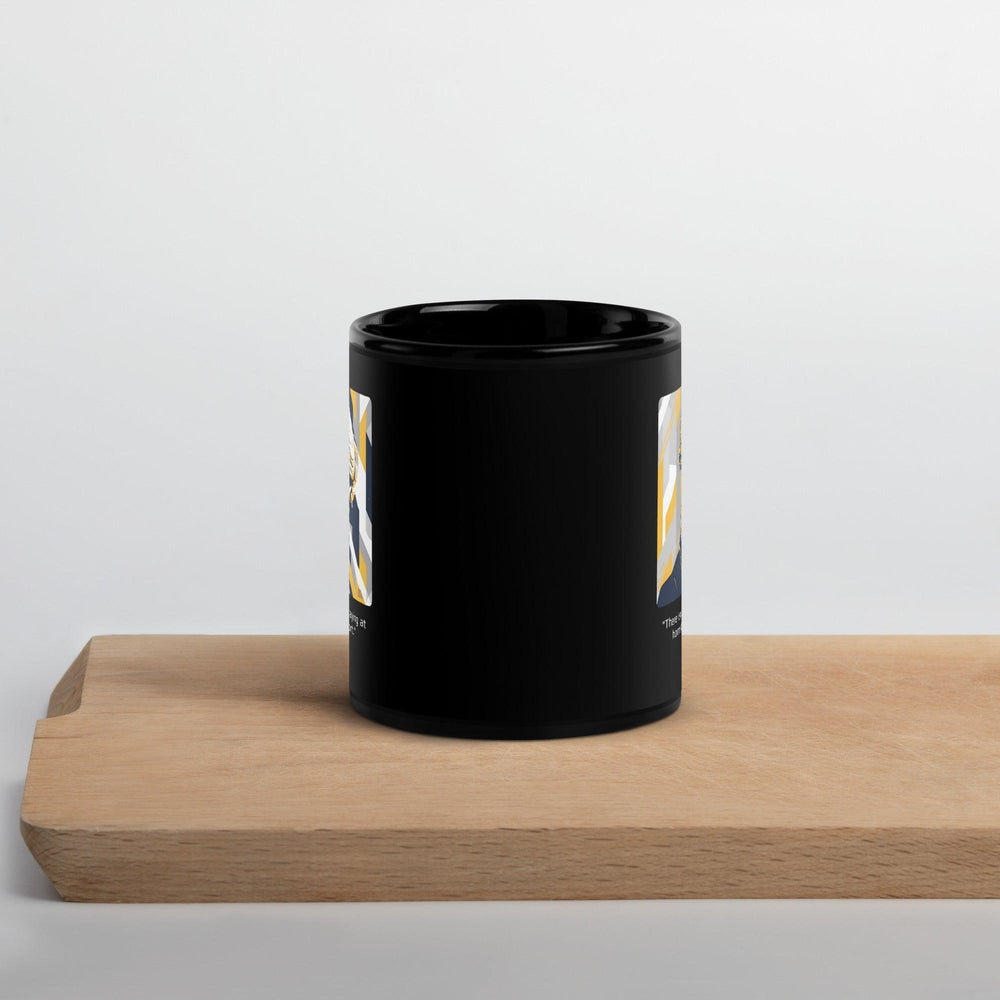 Black Glossy Mug: "There is nothing like staying at home for real comfort." (Austen) - LeadershipQuotes.com