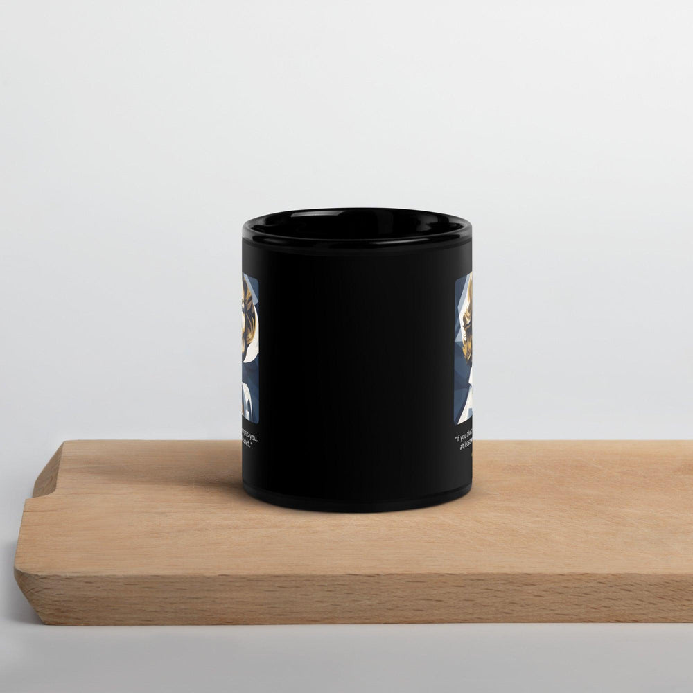 Black Glossy Mug: "If you always do what interests you, at least one person is pleased." (Hepburn) - LeadershipQuotes.com