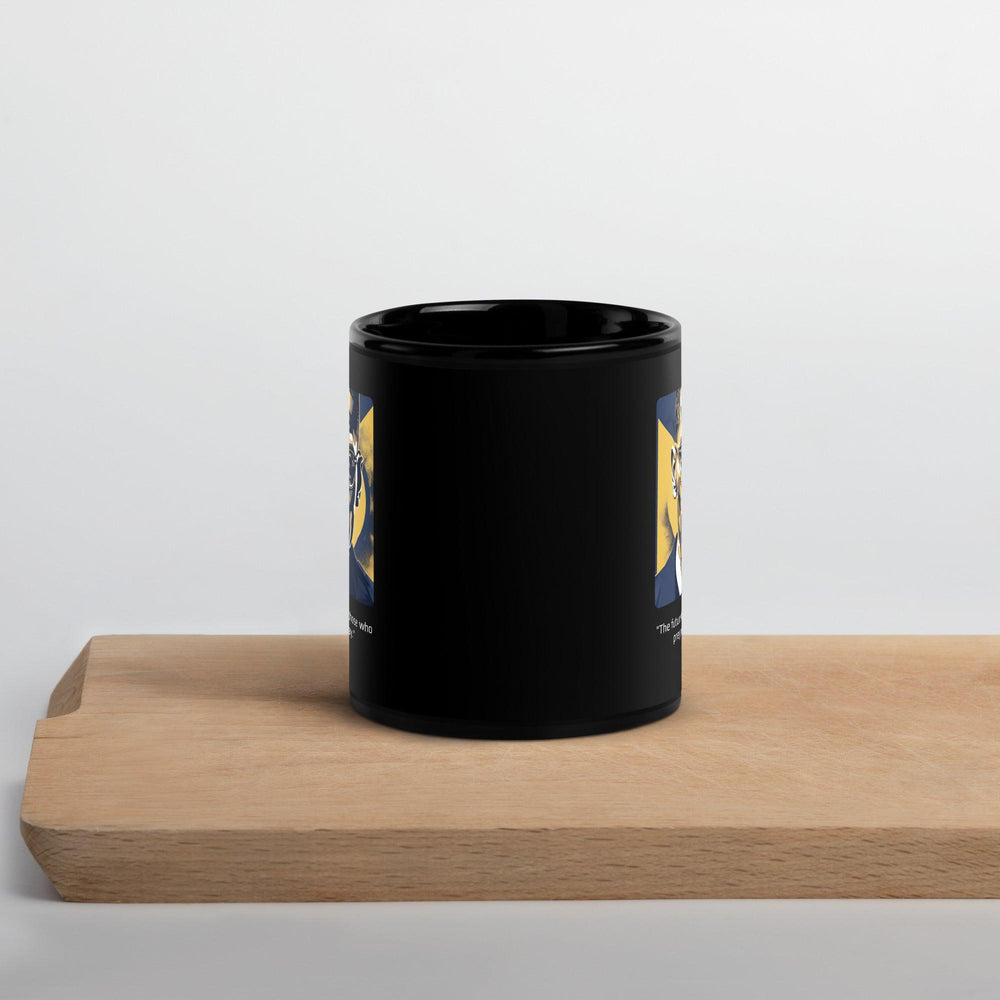 Black Glossy Mug: "The future belongs to those who prepare for it today." (Malcolm X) - LeadershipQuotes.com