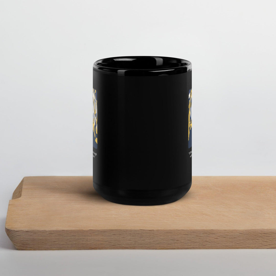 Black Glossy Mug: "Efforts and courage are not enough without purpose and direction." (Kennedy) - LeadershipQuotes.com