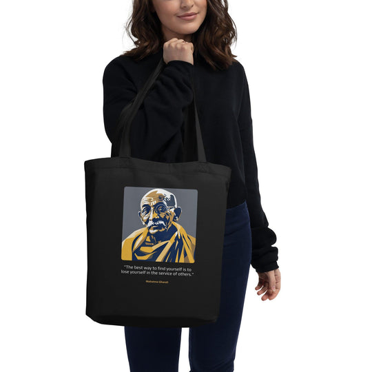 Eco Tote Bag: "The best way to find yourself is to lose yourself in the service of others." (Ghandi) - LeadershipQuotes.com