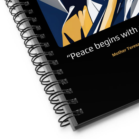 Notebook: "Peace begins with a smile." (Mother Teresa) - LeadershipQuotes.com