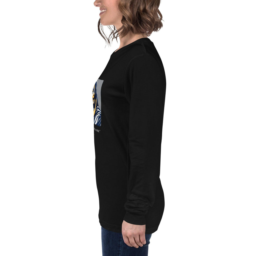 Unisex Long Sleeve T-Shirt: "Peace begins with a smile." (Mother Teresa) - LeadershipQuotes.com