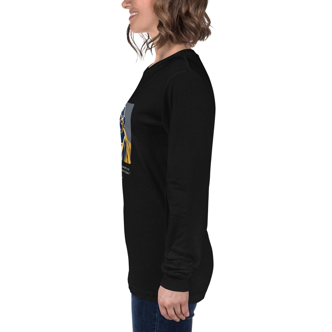 Unisex Long Sleeve T-Shirt: "The best way to find yourself is to lose yourself in the service of others." (Ghandi) - LeadershipQuotes.com