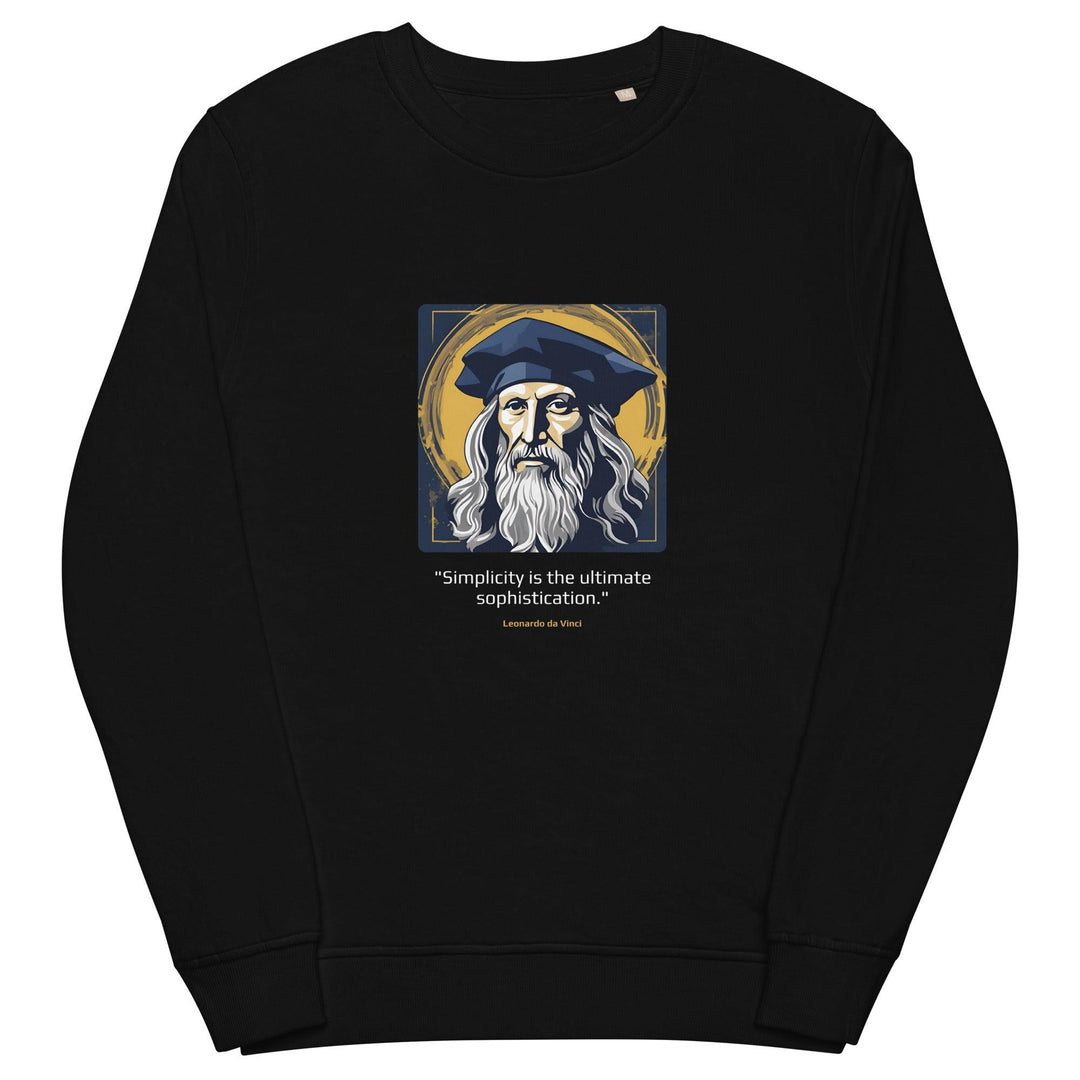 Unisex Organic Sweatshirt: "Simplicity is the ultimate sophistication." (da Vinci) - LeadershipQuotes.com