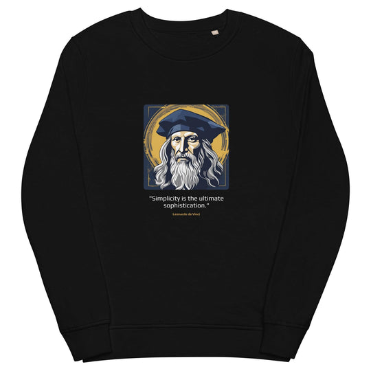 Unisex Organic Sweatshirt: "Simplicity is the ultimate sophistication." (da Vinci) - LeadershipQuotes.com