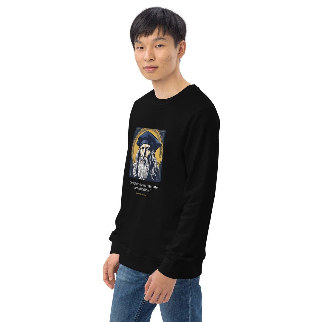 Unisex Organic Sweatshirt: "Simplicity is the ultimate sophistication." (da Vinci) - LeadershipQuotes.com