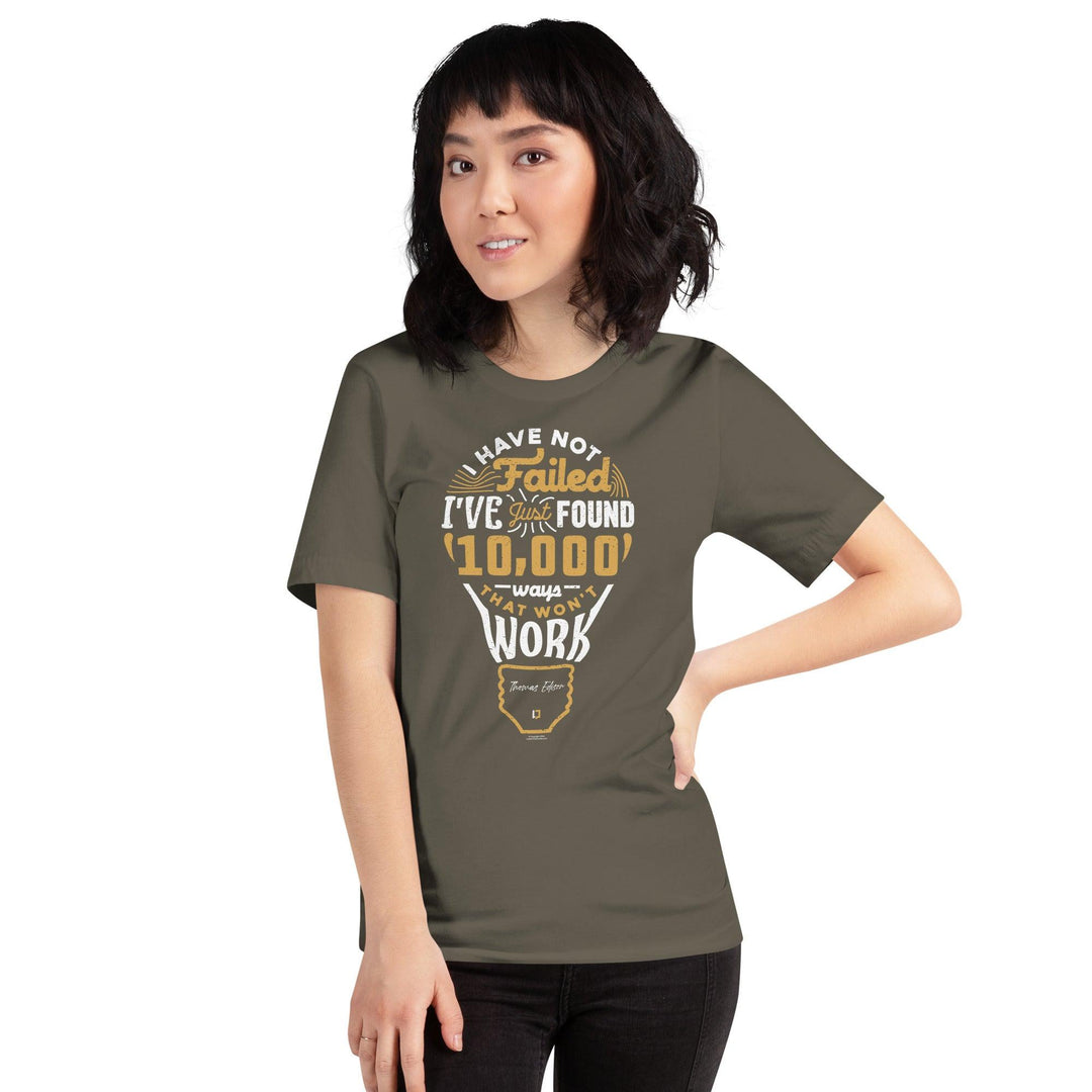 Unisex Tee: "10,000 Ways" (Edison) - LeadershipQuotes.com